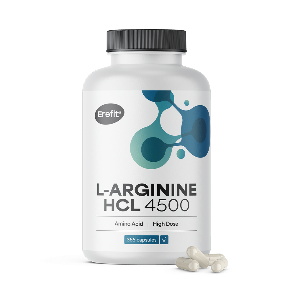 L-arginin HCL 4500 mg în capsule.