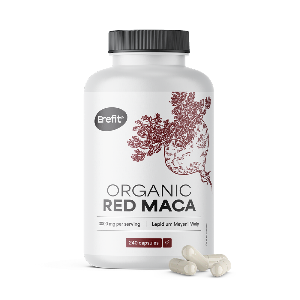 BIO Maca rosie 3000 mg cu vitamina C naturală.