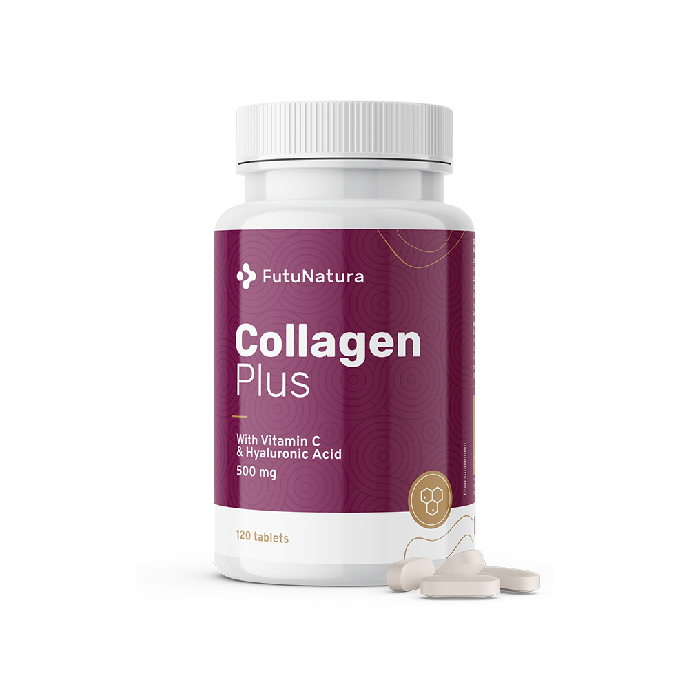 Colagen + vitamina C + acid hialuronic.