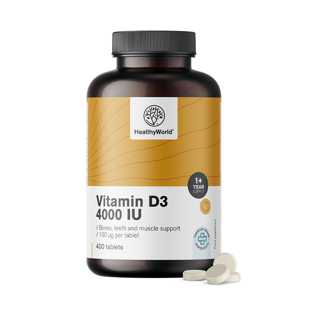 Vitamina D3 4000 UI într-un pachet mare XL