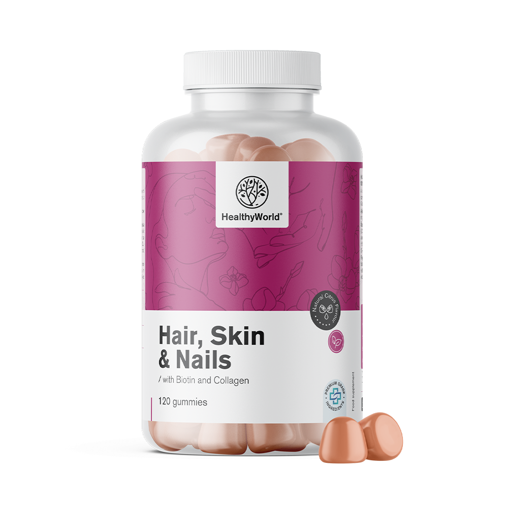 Hair, Skin & Nails - Bomboane gumate pentru păr, piele și unghii cu aromă de citrice.