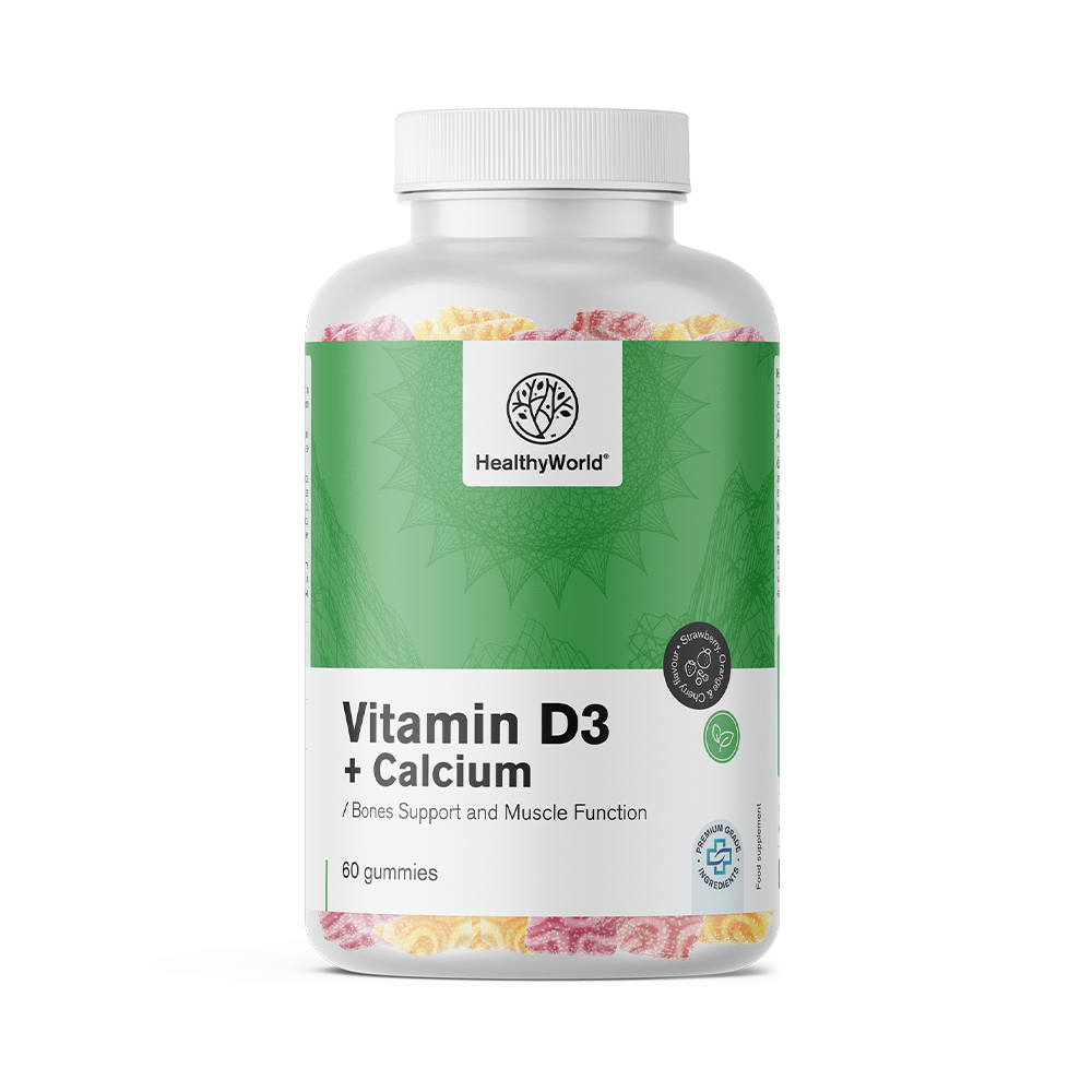 Vitamina D3 + Calciu în bomboane gumate