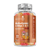 Multivitamine și omega 3-6-9 pentru copii, 120 de ursuleți gumați