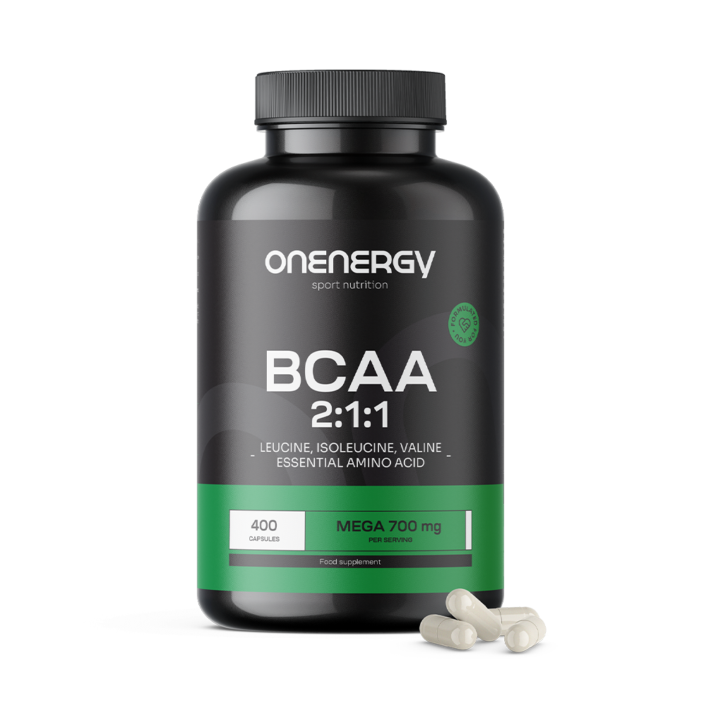 BCAA 2:1:1 în capsule.